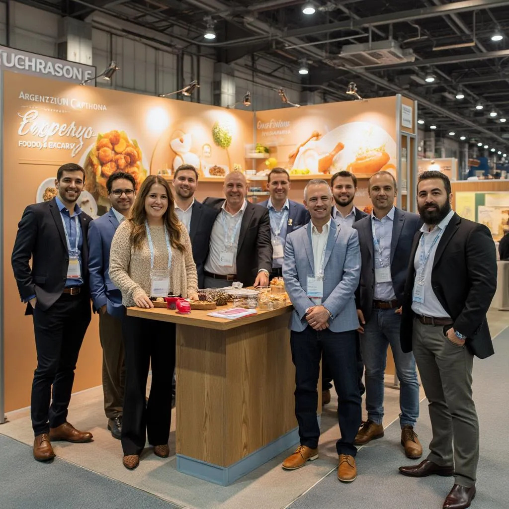 Equipo en feria internacional de alimentos
